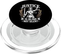 Justice is Blind Not Silent Avocat Parajuriste Cadeaux juridiques PopSockets PopGrip pour MagSafe