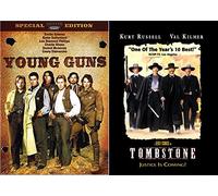 Justice is Coming Double Western DVD Bundle: Tombstone & Young Guns (Kurt Russell/ Val Kilmer/ Emilio Estevez/ Charlie Sheen)