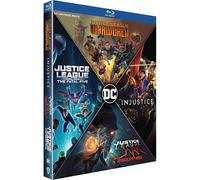 Justice League - 4 Films : Dark : Apokolips War + Justice League Vs The Fatal Five + Injustice + Warworld - Blu-Ray