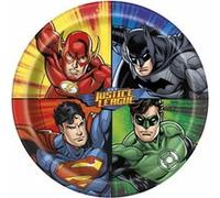 Unique Party Assiettes en carton 49965 Justice League 23 cm 8 pièces Multicolore