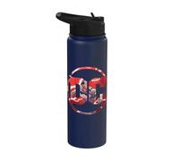Justice League Cyborg DC Comics Logo Stainless Steel Insulated Water Bottle