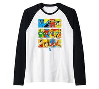 Justice League DC Hero Panels Manche Raglan