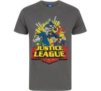 Justice League - T-shirt effet BD - Homme (2XL) (Gris) - UTNS4410 Gris G