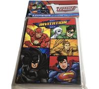 Justice League - Invitations pack de 8 - Carton SG34143 (taille unique) (Coloré)