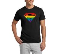 Justice League Logo Arc-en-Ciel Superman LGBTQI+ T Shirt Homme