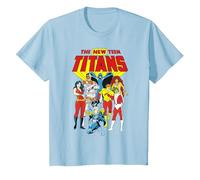 Justice League New Teen Titans T-Shirt, Enfant, Bleu Céleste, 10 Ans