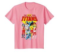 Justice League New Teen Titans T-Shirt, Enfant, Rose, 8 Ans
