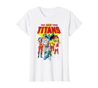 Justice League New Teen Titans T-Shirt, Femme, Blanc, M