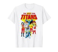 Justice League New Teen Titans T-Shirt, Homme, Blanc, 5XL