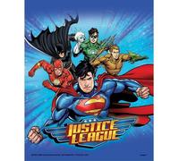 Justice League - Sacs de fête pack de 8 SG34566 (taille unique) (Bleu/Rouge/Noir)