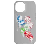 Justice League Splatter Icons Coque pour iPhone 15