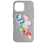 Justice League Splatter Icons Coque pour iPhone 16 Pro Max