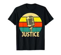 Justice Microphone rétro Musique drôle années 80 Vintage Lovers T-Shirt