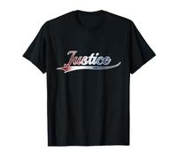 Justice Patriotic Red White Blue American Distressed T-Shirt