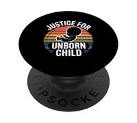Justice pour Les Enfants à naître - Retro Pro-Life PopSockets PopGrip Adhésif