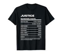 Justice Valeur Nutritive Nom Drôle T-Shirt