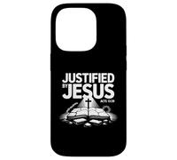 Justifié par Jésus (Actes 13) La foi au-dessus de la loi, la vérité de l'Évangile Coque pour iPhone 14 Pro