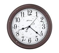 JUSTIME Horloge murale en métal brossé résistant à l'eau, spéciale pour les petits espaces, le bureau, les bateaux, les camping-cars (WM86-OB-A Bronze huilé 21,6 cm)