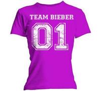 Justin Bieber - T-shirt "Team Bieber" pour femme RO6207 (L) (Fuchsia)