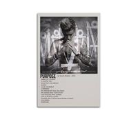 Justin BieberHd Poster Personnage Star Chanteur Athlète Impression Signature Peinture à l'huile Poster Art mural Peinture mosaïque Décoration Maison Chambre Bureau 60 x 90 cm Sans Cadre Style 28