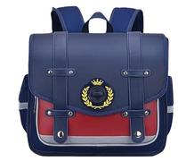 Justine ZSR Cartable fille ou garçon Sac à Dos Sac d'école pour cp ce1 ce2 cm1 cm2 (Bleu marine)