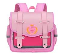 Justine ZSR Cartable fille ou garçon Sac à Dos Sac d'école pour cp ce1 ce2 cm1 cm2 (Rose)