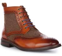 JUSTINREESS ENGLAND Hi Kennedy W Bottines richelieu en cuir pour femme Motif papillon, marron, 37 EU