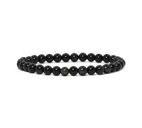 Justinstones Bracelet élastique unisexe avec perles rondes de 6 mm en pierres semi-précieuses - 16,5 cm, Pierre,