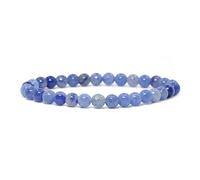 Justinstones Bracelet élastique unisexe avec perles rondes de 6 mm en pierres semi-précieuses - 16,5 cm, Pierre,
