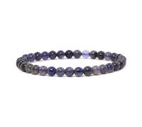 Justinstones Bracelet élastique unisexe avec perles rondes de 6 mm en pierres semi-précieuses - 16,5 cm, Pierre,