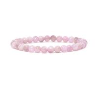 Justinstones Bracelet élastique unisexe avec perles rondes de 6 mm en pierres semi-précieuses - 16,5 cm, Pierre précieuse,