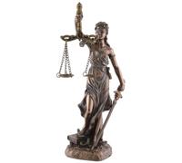 Justitia, déesse romaine de la justice, bronzée, fabriquée en pierre artificielle, collection Veronese