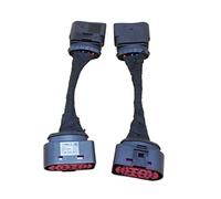 JUSTJUNMIN Coiffure de voiture 2pcs Phare Xenon 10 à 14 broches Câblage de câblage Adaptateur Connecteur Adaptateur Compatible for Vw Compatible for le golf Mk6 Compatible for Audi 1J0973737 1J0973835