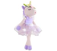 JUSTQUNSEEN La licorne est remplie de poupées douillettes et de poupées de ballet moelleuses et de licornes pour filles et licornes pour filles et l'anniversaire des enfants (violet)