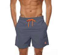 JustSun Maillot de Bain Homme Piscine Court Séchage Rapide Short Plage Homme Natation Gris M