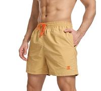 JustSun Maillot de Bain Homme Piscine Short de Bain Homme Court Séchage Rapide Short Plage Homme Natation Kaki M