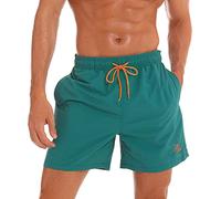 JustSun Maillot de Bain Homme Piscine Short de Bain Homme Court Séchage Rapide Short Plage Homme Natation Vert Gazon L