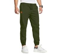 JustSun Pantalon Cargo Homme Pantalon Chino Homme Coton Pantalon Jogging Sport Slim Fit Casual Sweatpants Pantalon de Travail Homme avec Poches Vert 3XL