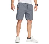 JustSun Short Homme Bermuda Coton Short Cargo Homme Ete Chino Sport Short Pantalon Décontracté Short Court Homme Taille éLastiquéE avec Poches Bleu Jean S
