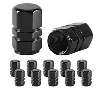 JUSTTOP Lot de 12 Bouchons d'air universels pour Valve de Pneu de Voiture, SUV, vélo, Camion, Moto - Noir