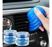 JUSTTOP Lot de 2 paquets de gel de nettoyage pour voiture, slime de nettoyage intérieur automobile, kit de nettoyage pour grille d'aération de voiture et clavier, mastic de nettoyage pour voiture,