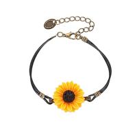 JUSTUSNX Bracelet tournesol, Bracelet ajustable, bijoux adaptés aux filles et aux dames
