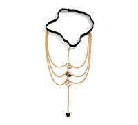 JUSTUSNX Chaîne de jambe sexy avec pendentif papillon en plusieurs couches pour femme et fille