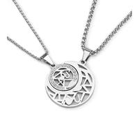 JUSTUSNX Collier assorti pour couple pour petit ami et petite amie, bijoux assortis pour la Saint-Valentin, taille unique, Acier allié