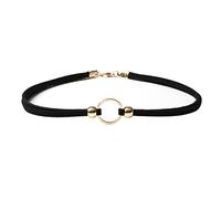 JUSTUSNX Collier ras du cou noir en métal - Collier vintage gothique en velours - Accessoires d'Halloween pour femmes et filles (A)
