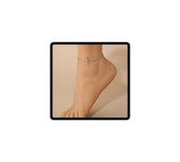 JUSTUSNX croix pendentif réglable chaîne de pied strass chaîne de pied plage d'été chaîne de pied femme et fille (A)