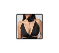 JUSTUSNX gothique tissu fleur collier collier Halloween accessoires pour femmes et filles (C)