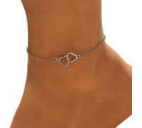 Justusnx réglable chaîne de pied coeur chaîne de pied plage été chaîne de pied femmes filles (B)