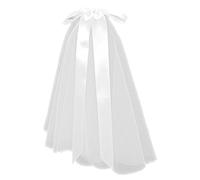 JUSTUSNX voile court de mariage blanc, voile de mariée avec Clip pour les femmes et les filles accessoires de fête