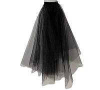JUSTUSNX Voile de mariée noir à 2 niveaux, gothique, court pour fête d'Halloween, avec peigne, accessoires de cosplay pour femmes et filles, Noir , taille unique